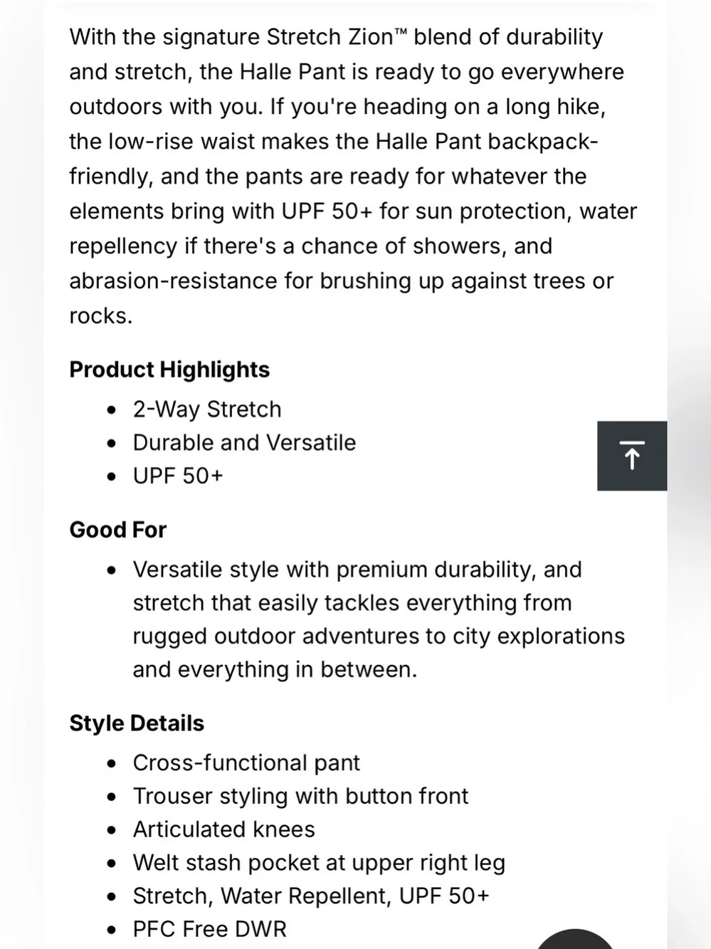 Prana Halle Convertible Hiking Pant
